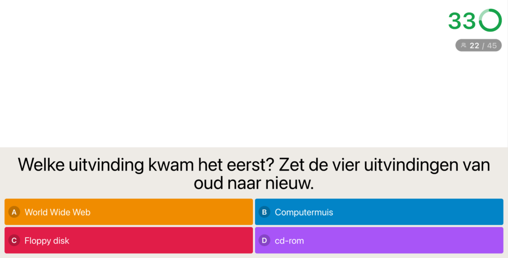 Juiste volgorde Quiz