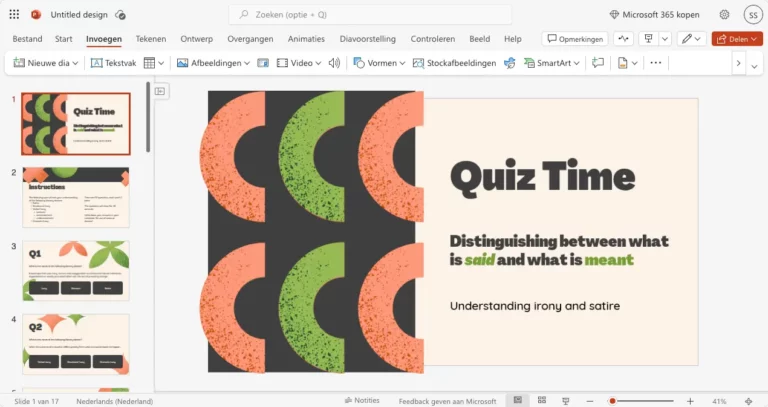 Quiz maken in powerpoint