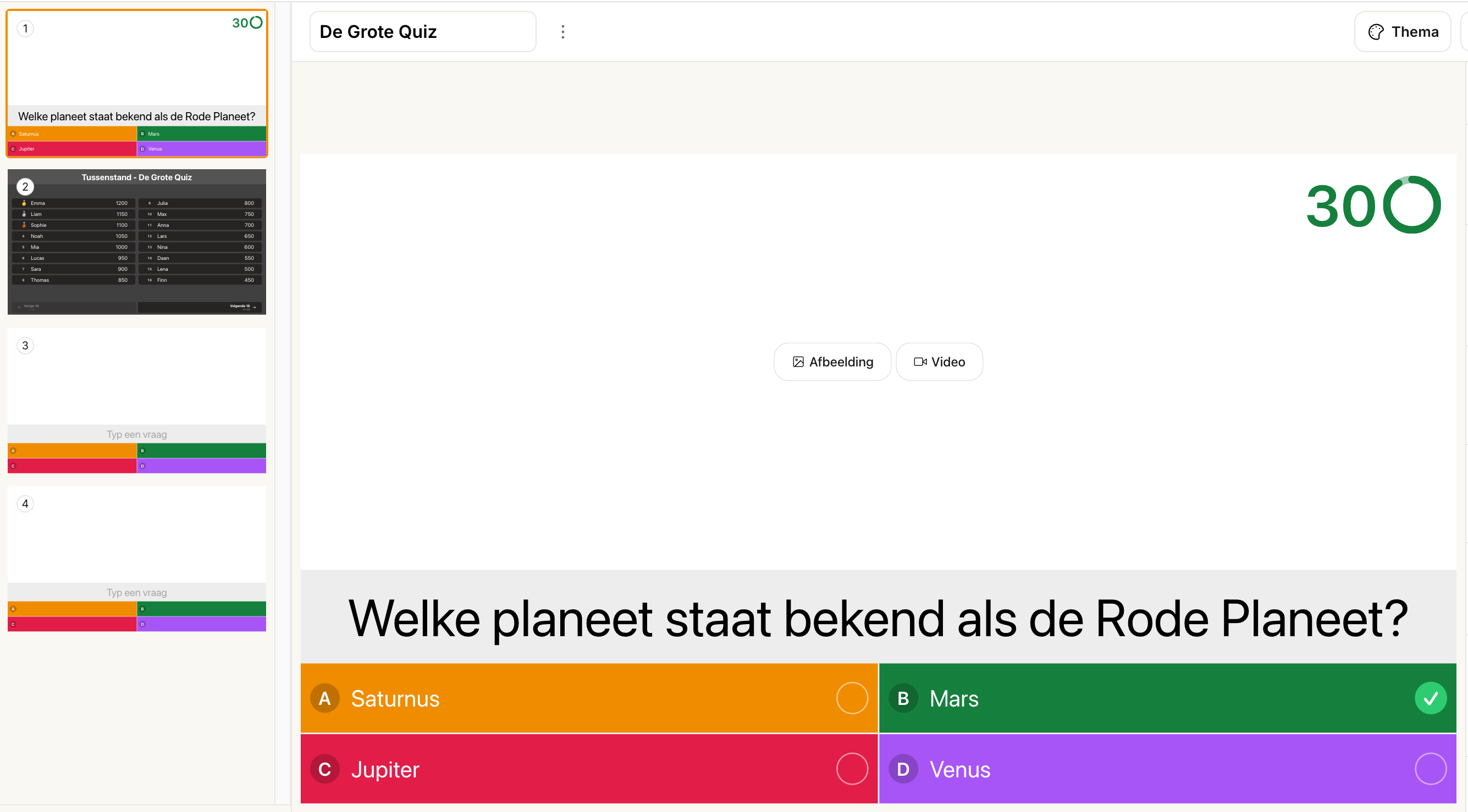 De quiz-editor